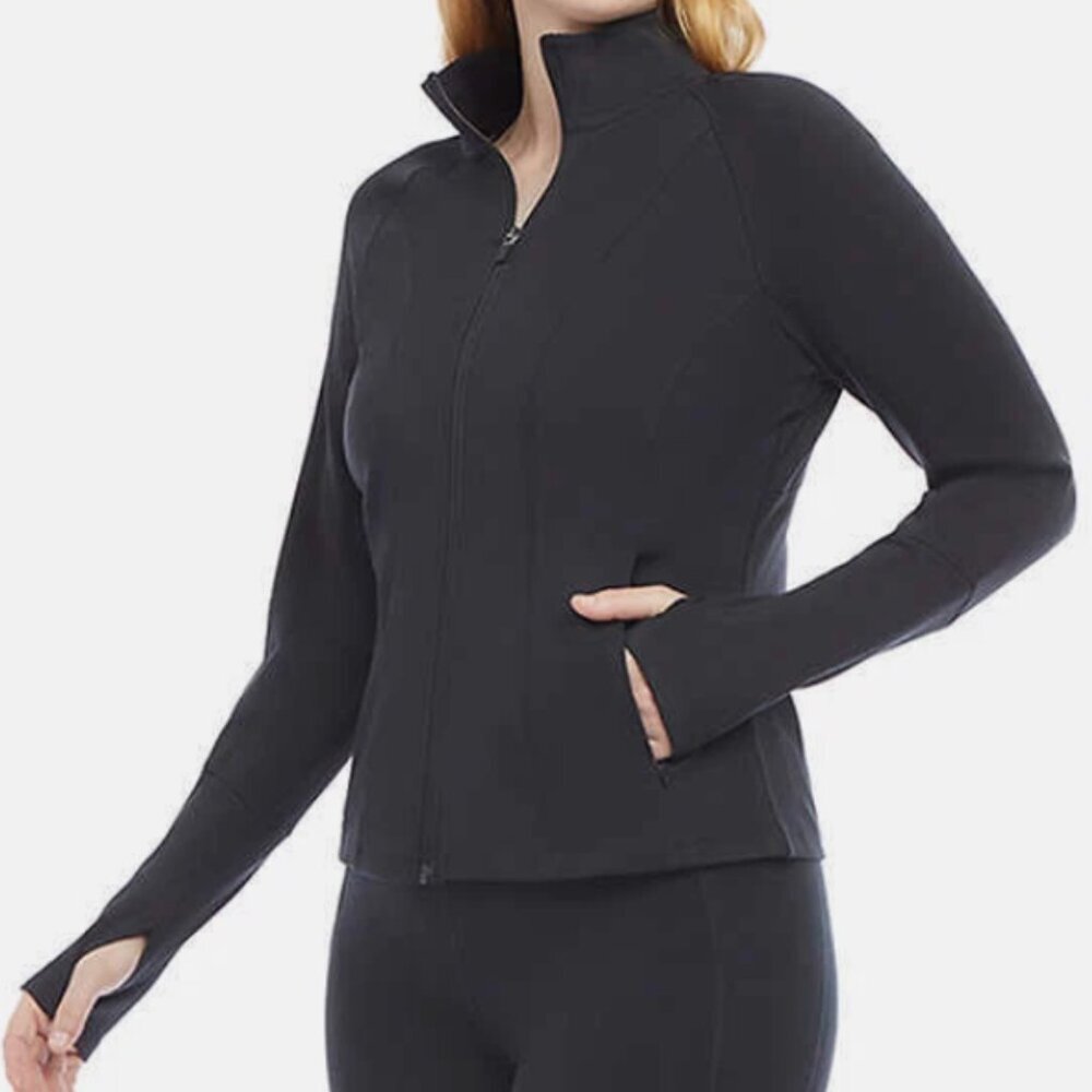 Danskin Zip Up Yoga Jacket -- Pockets and Thumbholes -- Womens Size L